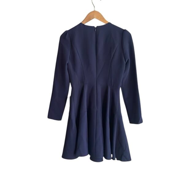 Gal Meets Glam Celeste Fit and Flare Dress Navy - Picture 3 of 14